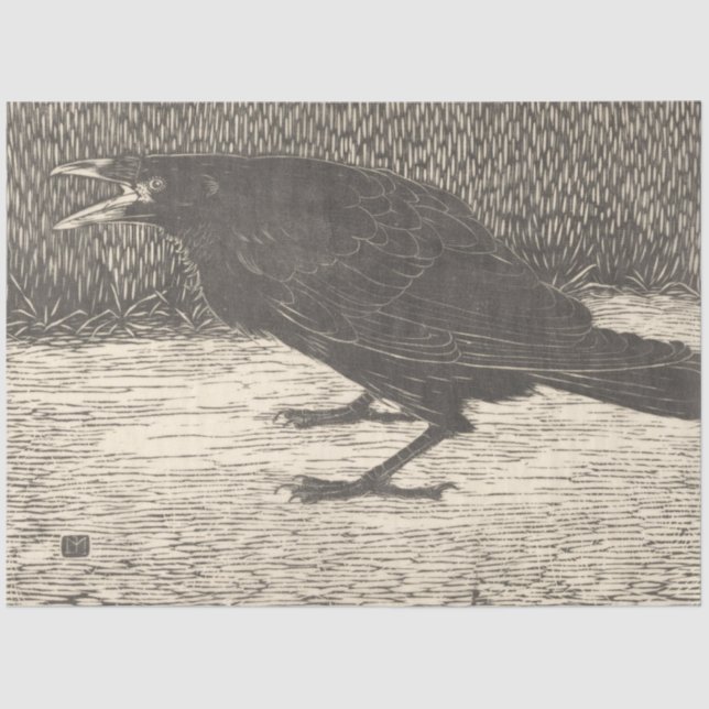 Screaming Crow (by Jan Mankes) Tissue Paper (Front)