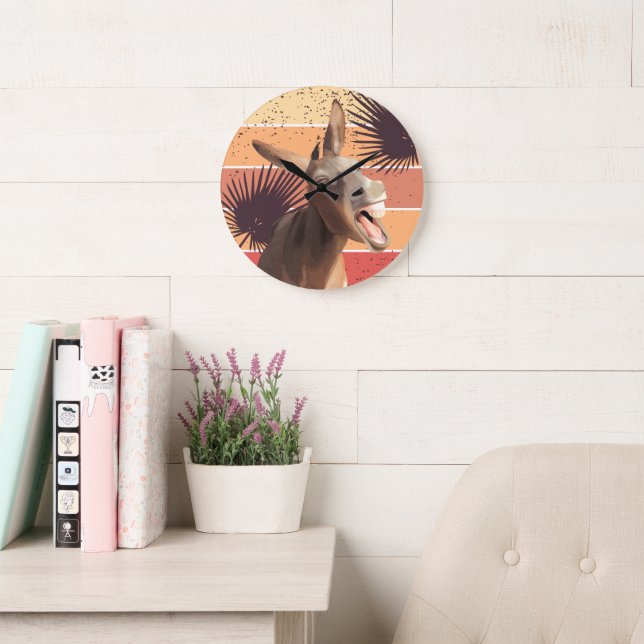 Screaming Donkey Wall Clock (Reading Room)