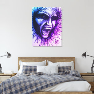 Screaming Face Canvas Print