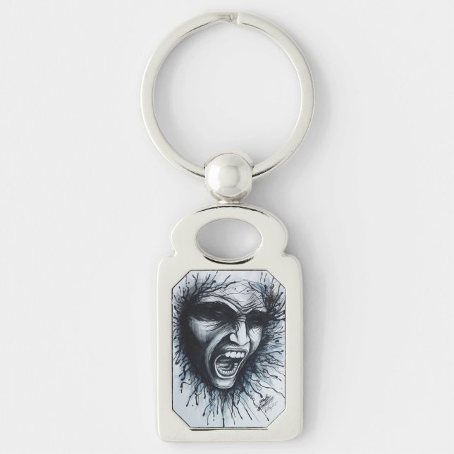 Screaming Face Keychain (Front)
