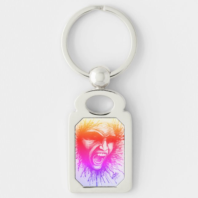 Screaming Face Keychain (Front)