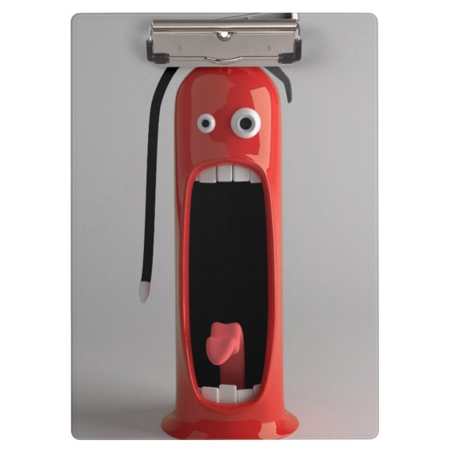 Screaming Fire Extinguisher Clipboard (Front)