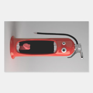Screaming Fire Extinguisher Sticker