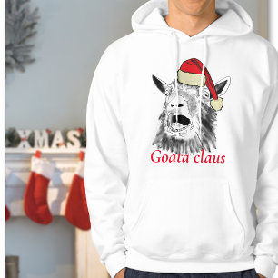 Screaming Goat a Claus Christmas Hoodie