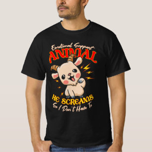 Screaming Goat Emotional Support Animal Goat Owner T-Shirt