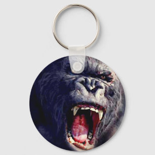 Screaming Gorilla Keychain