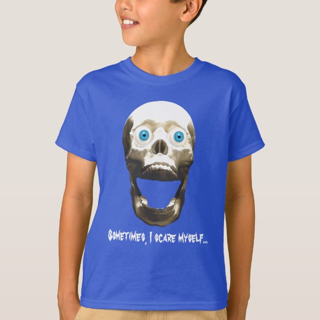 Screaming Gothic Skull - Halloween Horror T-Shirt (Front)