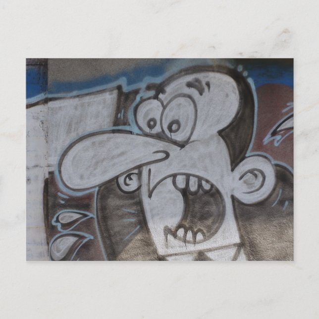 Screaming Guy Graffiti Postcard (Front)