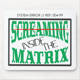Screaming Inside Glitch Art Cyberpunk Typography Mouse Pad