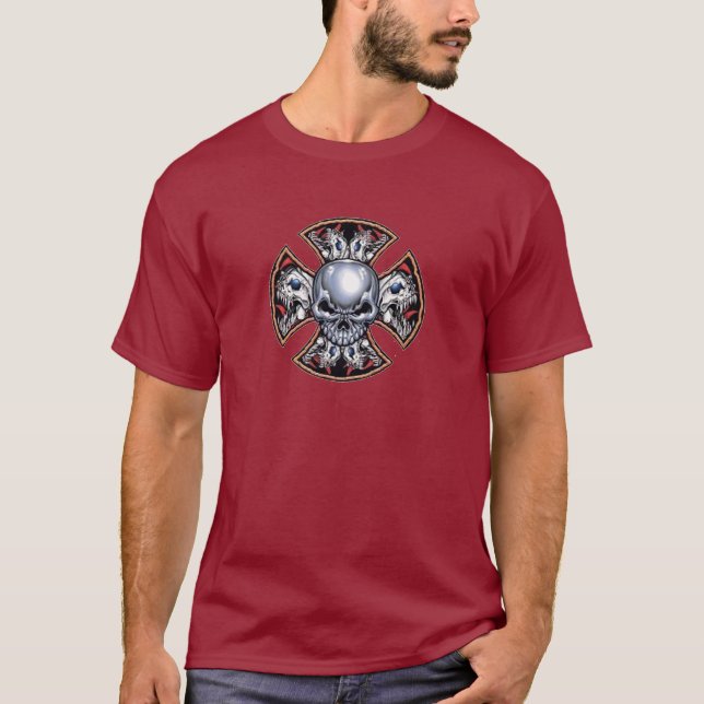 Screaming Iron Skull T-Shirt (Front)
