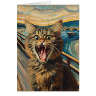 Screaming Kitty Fine Art Parody All Occasions 