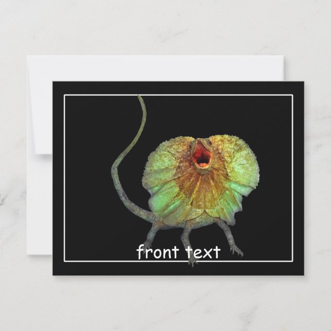 Screaming Lizard Invitation (Front)