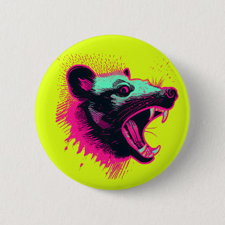 Screaming Opossum 2 Inch Round Button
