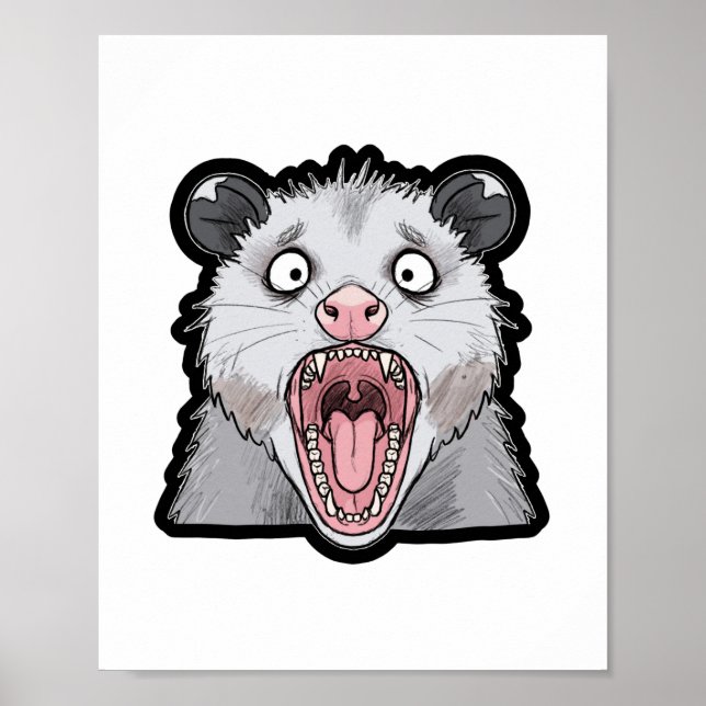 Screaming Opossum Poster (Front)