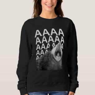 Screaming Possum Aaaa Cute Opossum Dank Meme Men W Sweatshirt