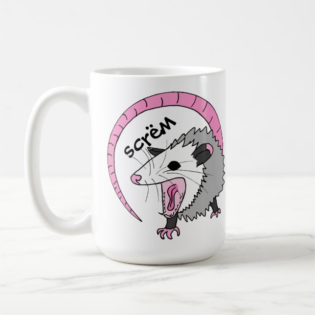 Screaming Possum bright colours Coffee Mug (Left)