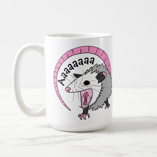 Screaming Possum bright colours Coffee Mug (Left)