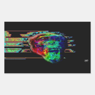 Screaming psychedelic chimp v2 sticker