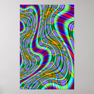 Screaming Rainbow ( #2 ) Fractal Poster