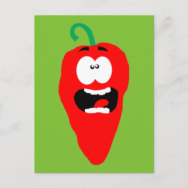 Screaming Red Hot Chili Pepper Postcard (Front)