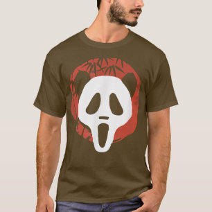 Screaming Serial Killer Panda Halloween Costume T-Shirt