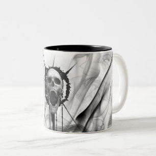 Screaming Skull Eternal Death Scream (White) Mug