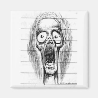 Screaming Skull Guy Magnet