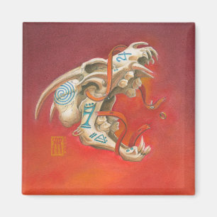 Screaming Skull Magnet