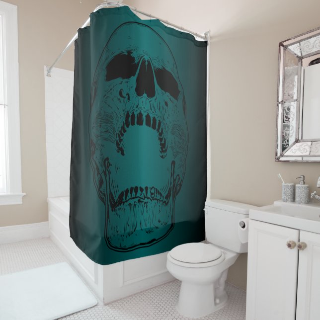 Screaming Skull- Teal and Black Skull (In Situ)