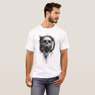 Screaming Skull (White) Tshirt
