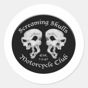 Screaming Skulls Motorcycle Club Classic Round Sticker