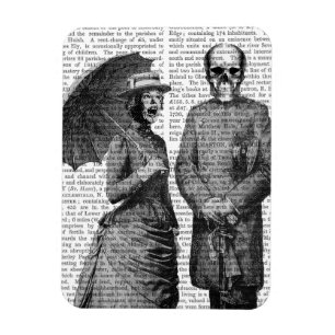 Screaming Woman and Skull Magnet