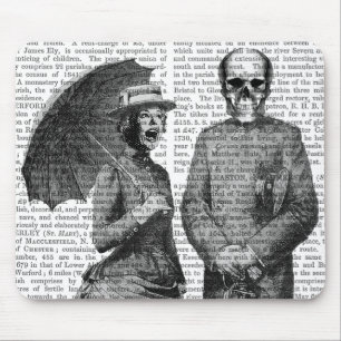 Screaming Woman and Skull Mouse Pad