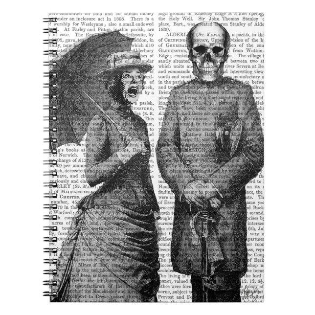 Screaming Woman and Skull Notebook (Front)