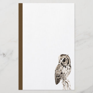 Screech Owl Stationery