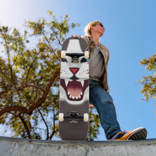 Screeching Blue Eyed Cat Skateboard