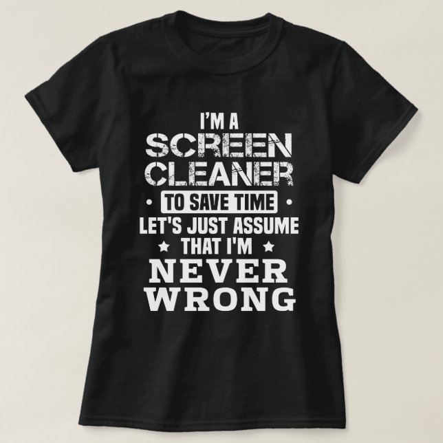 Screen Cleaner T-Shirt (Design Front)