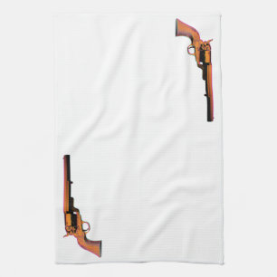 screen print gun kitchen towel