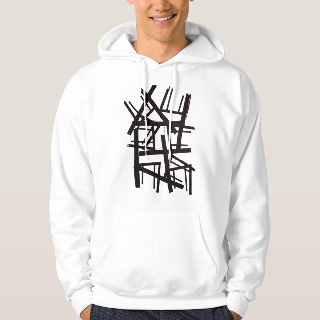 Screen printed pattern hoodie (Front)