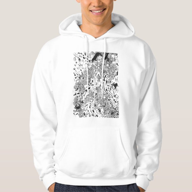 Screen printed pattern hoodie (Front)