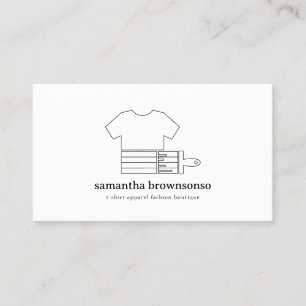 Screen Printing Clothing Shop Apparel Brand Script Business Card