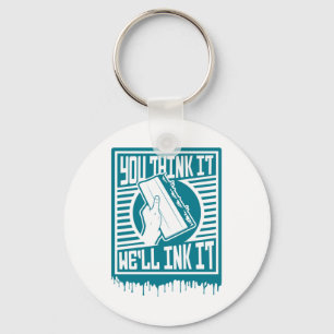 Screen Printing Squeegee Printing Obey Ink Design  Keychain