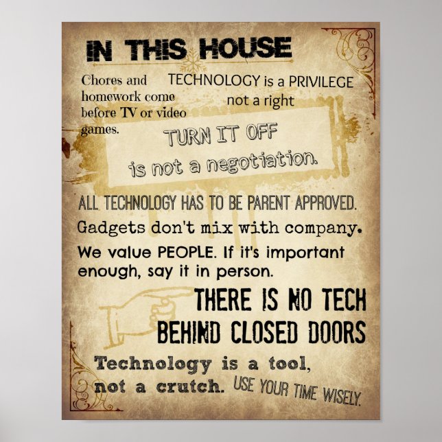 Screen Rules for the Home Poster (Front)