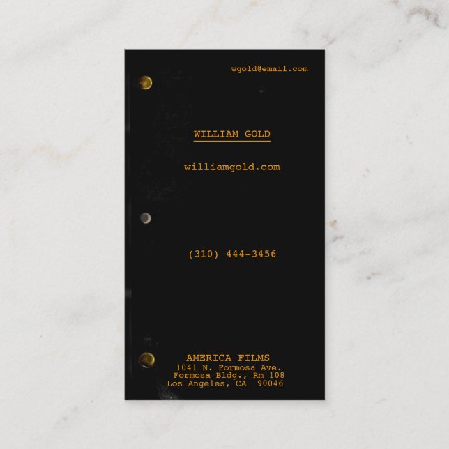 Screenplay Black Business Card (Front)