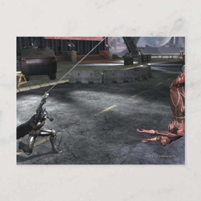 Screenshot: Batman vs Flash Postcard (Front)