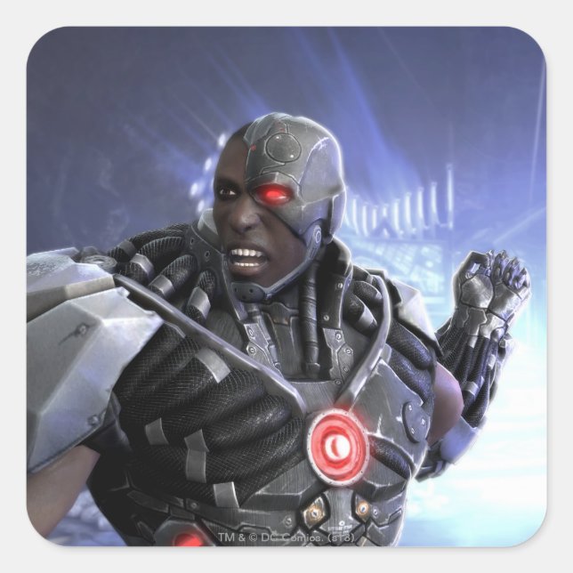 Screenshot: Cyborg 2 Square Sticker (Front)