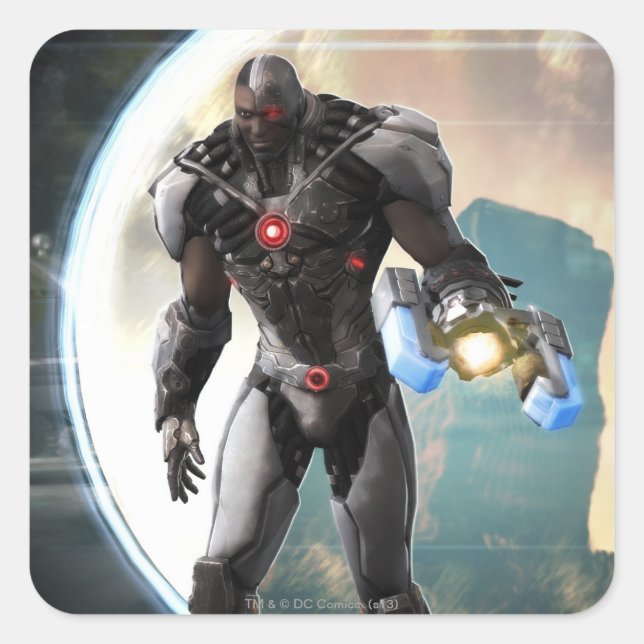 Screenshot: Cyborg 2 Square Sticker (Front)