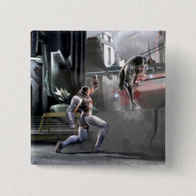 Screenshot: Cyborg vs Nightwing 2 Inch Square Button (Front)