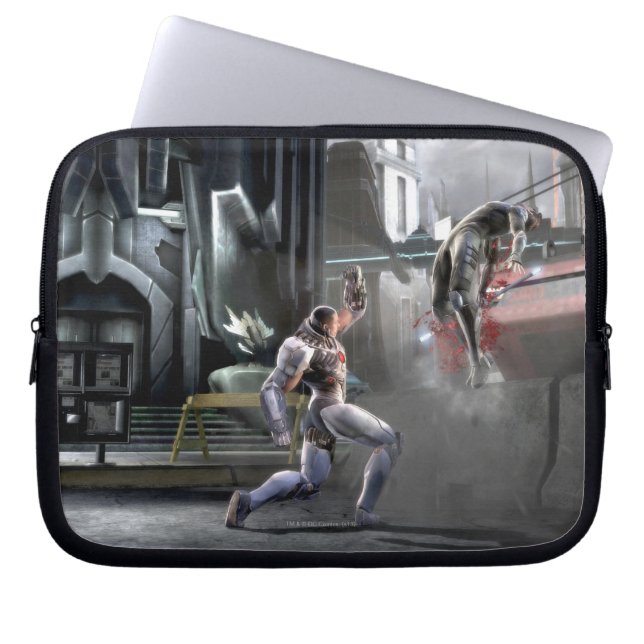 Screenshot: Cyborg vs Nightwing Laptop Sleeve (Front)