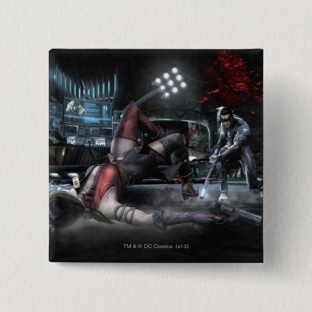 Screenshot: Harley vs Nightwing 2 Inch Square Button (Front)